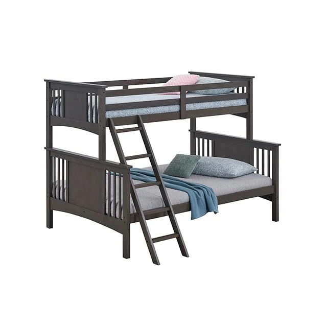 Furniture of America Spring Creek FM-BK602F-GY Twin/Full Bunk Bed