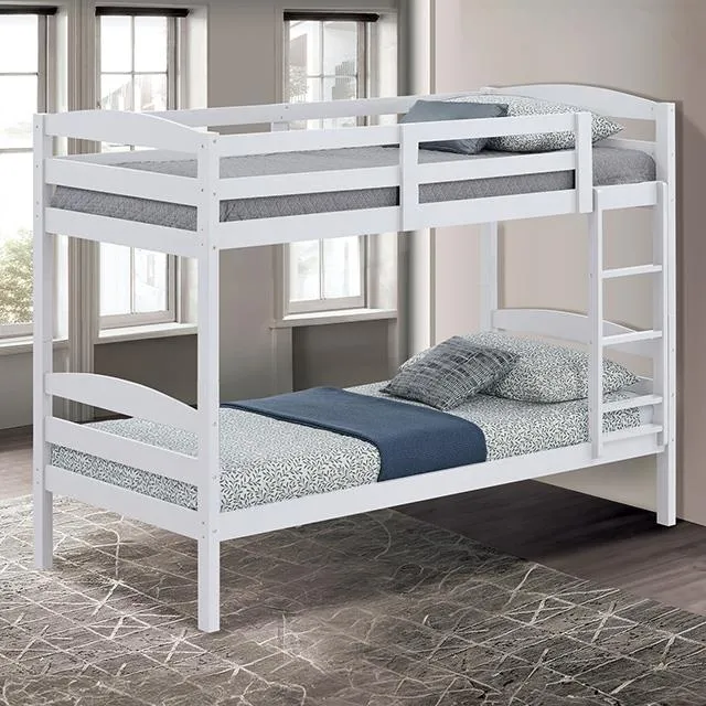 Furniture of America Finsbury FM-BK110WH-T Twin Twin Bunk Bed