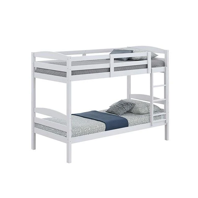 Furniture of America Finsbury FM-BK110WH-T Twin Twin Bunk Bed