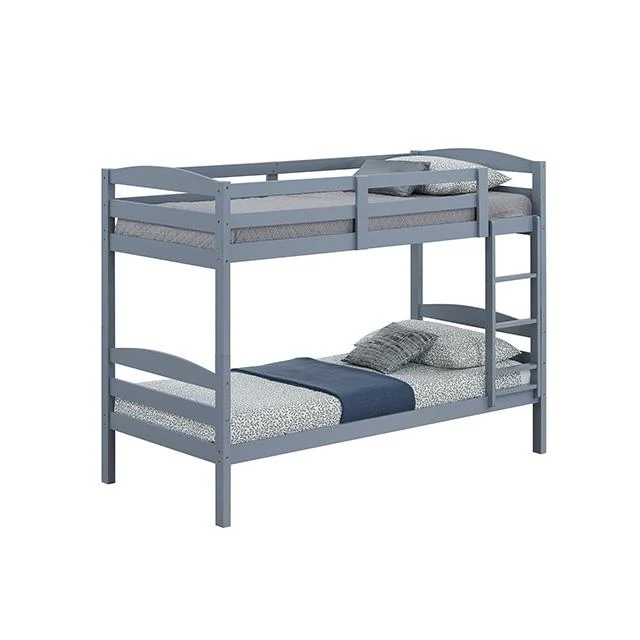 Furniture of America Finsbury FM-BK110GY-T Twin Twin Bunk Bed