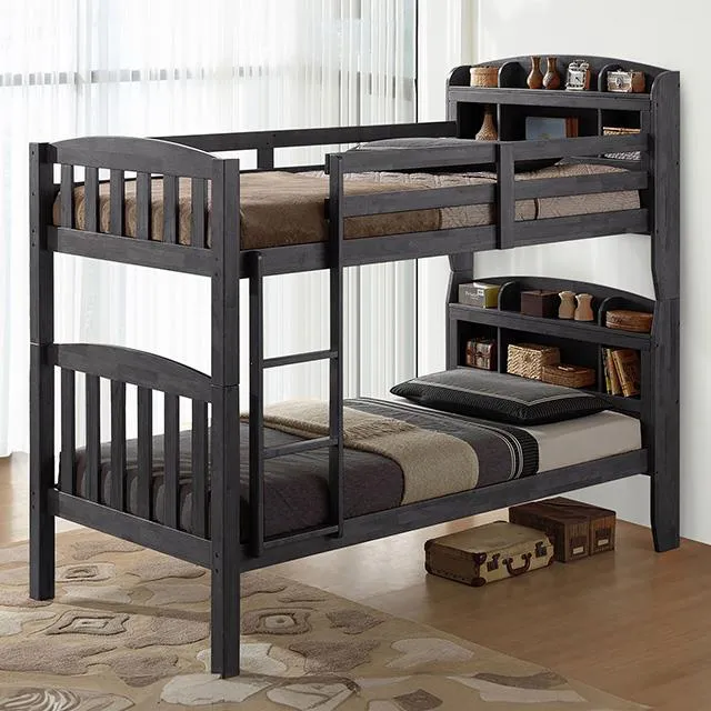 Furniture of America Stutsman FM-BK106GY-T Twin/Twin Bunk Bed