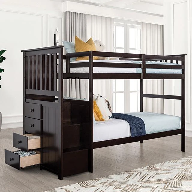 Furniture of America Ontario FM-BK102ES-T Twin/Twin Bunk Bed