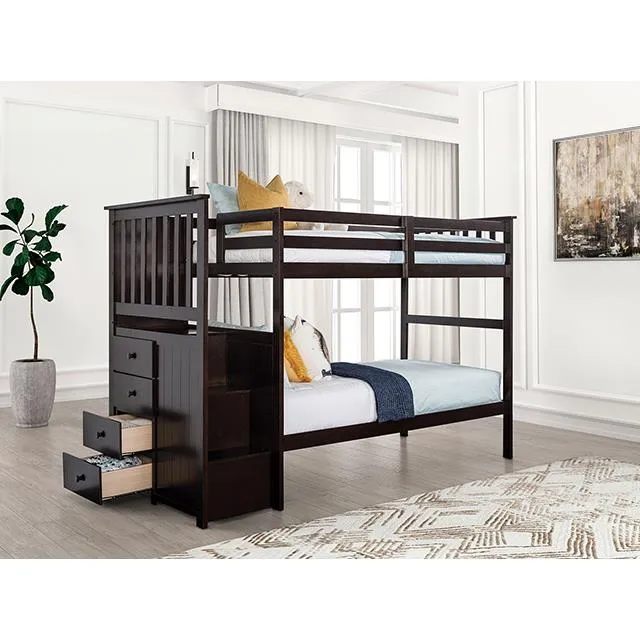 Furniture of America Ontario FM-BK102ES-T Twin/Twin Bunk Bed