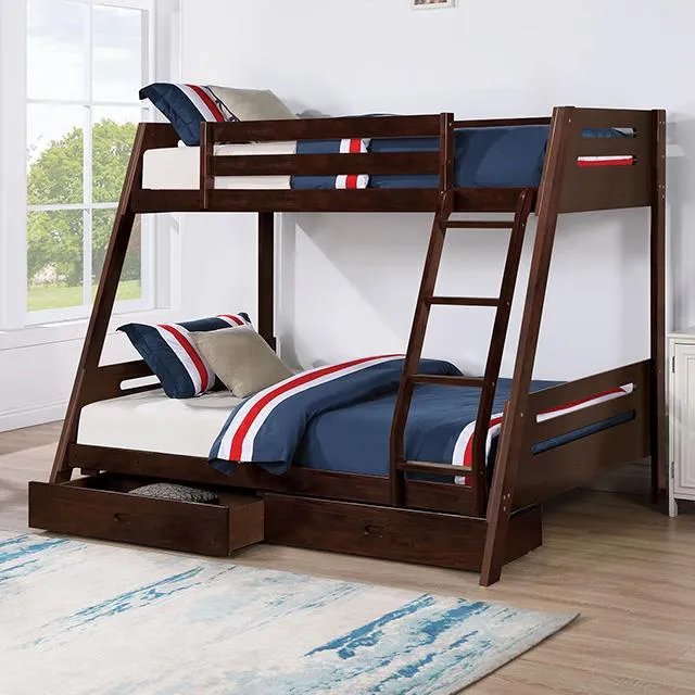 Furniture of America Emilee FM-BK003ES Twin/Full Bunk Bed