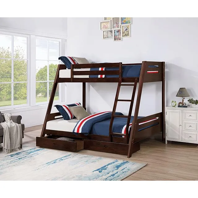 Furniture of America Emilee FM-BK003ES Twin/Full Bunk Bed