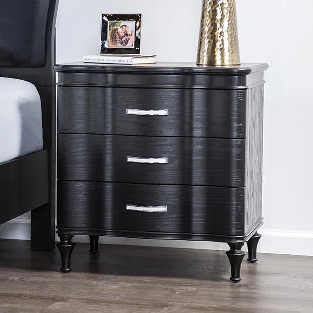 Furniture of America Eleanora FM7416BK-N Night Stand