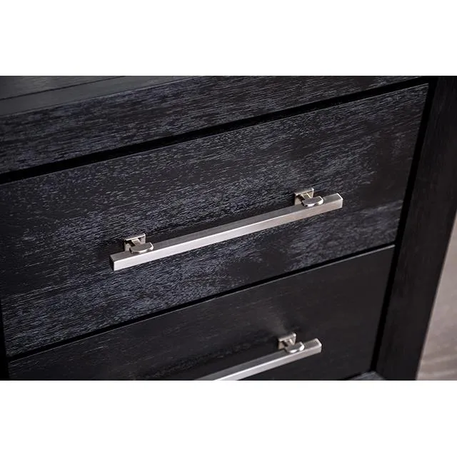 Furniture of America Ashbourne FM7415BK-N Night Stand w/ USB