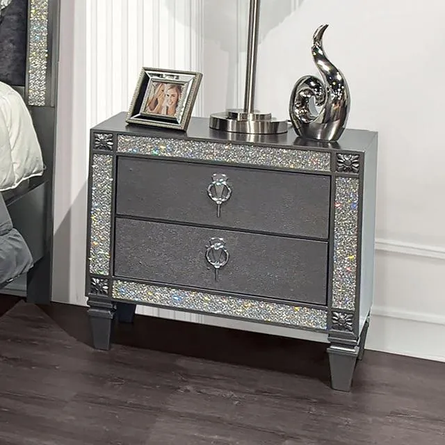 Furniture of America Lyanne FM7240GY-N Night Stand