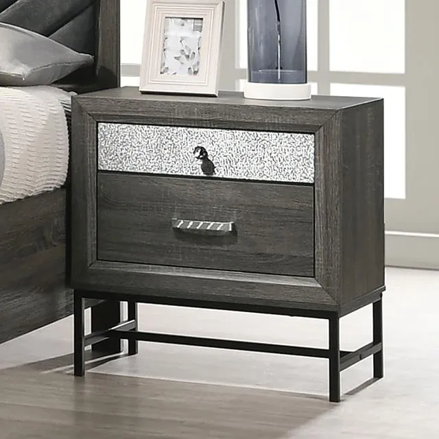 Furniture of America Voleta FM7212GY-N Night Stand