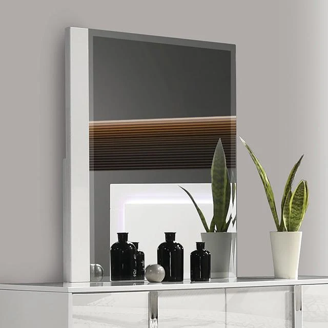 Furniture of America Sinistra FM7211WH-M Mirror