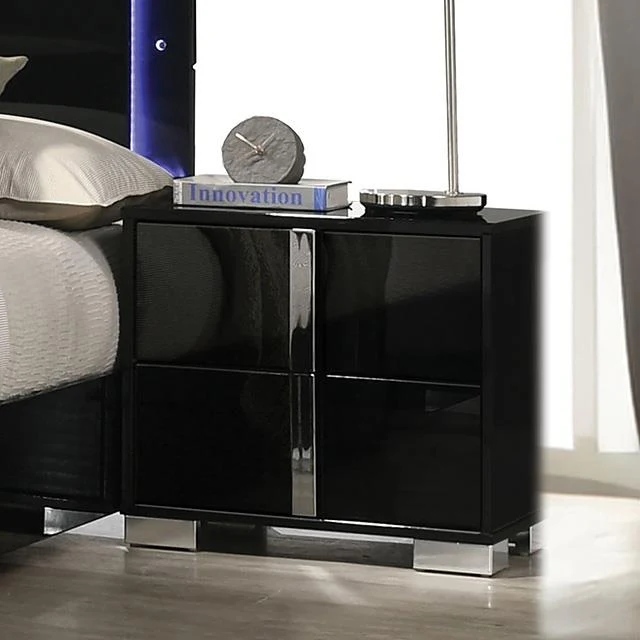 Furniture of America Sinistra FM7211BK-N Night Stand