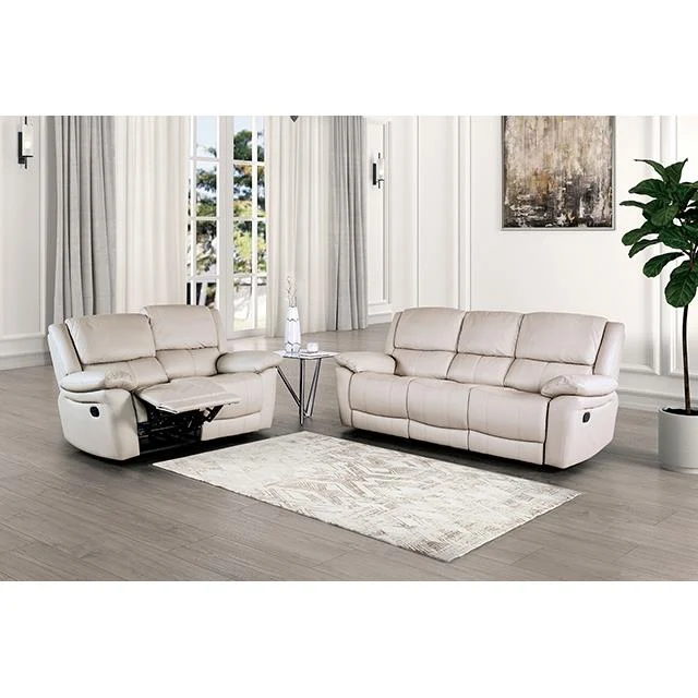Furniture of America Glarus FM69003WH-SF-M Sofa Manual Recliner