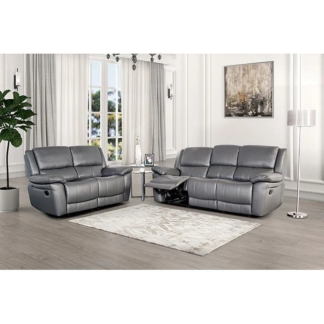 Furniture of America Glarus FM69003DG-SF-M Sofa Manual Recliner