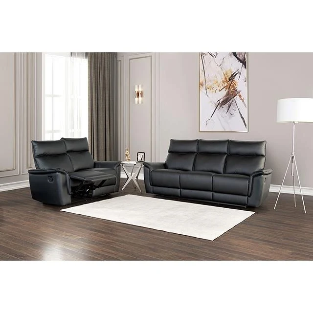 Furniture of America Bienne FM69002BK-SF-M Sofa Manual Recliner