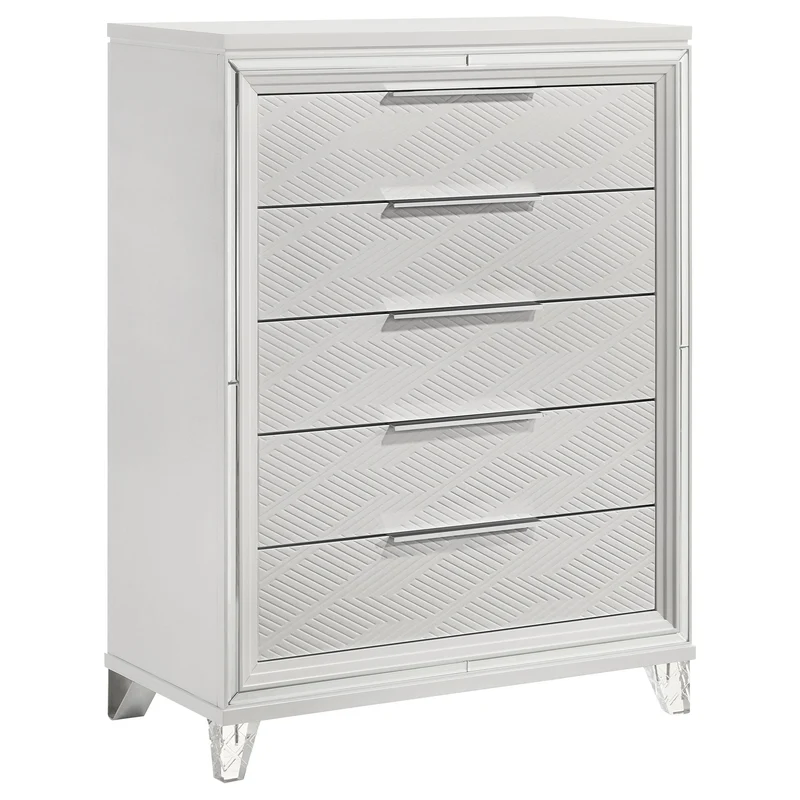Coaster Furniture Marmore 224965 5-Drawer Bedroom Chest of Drawers - White