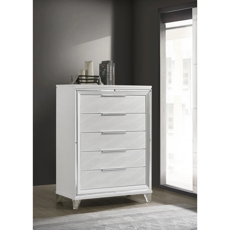 Coaster Furniture Marmore 224965 5-Drawer Bedroom Chest of Drawers - White
