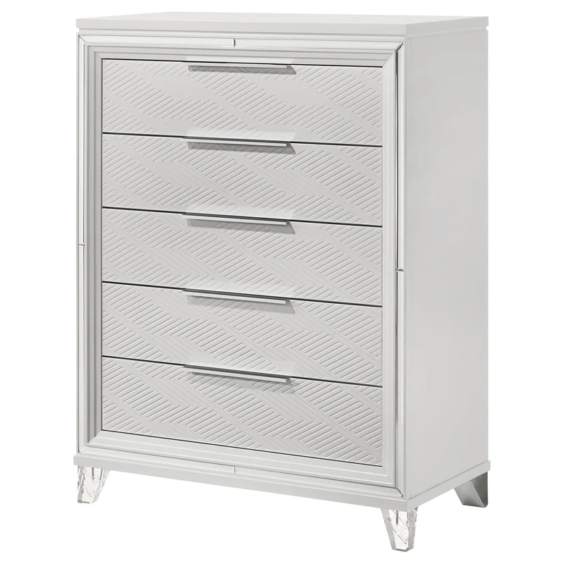 Coaster Furniture Marmore 224965 5-Drawer Bedroom Chest of Drawers - White
