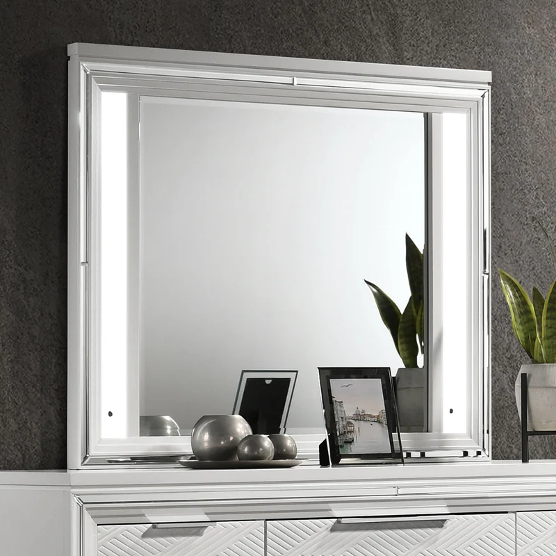 Coaster Furniture Marmore 224964 LED Dresser Mirror - White