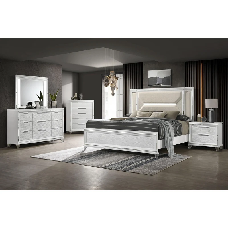 Coaster Furniture Marmore 224964 LED Dresser Mirror - White