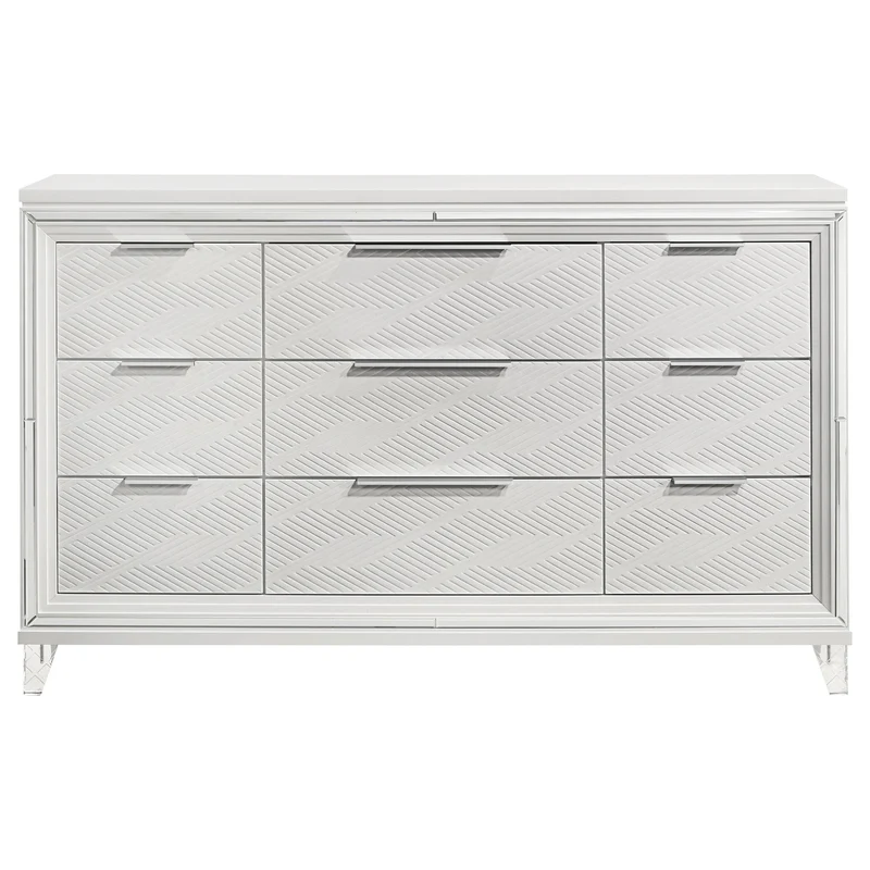 Coaster Furniture Marmore 224963 9-Drawer Dresser Cabinet - White