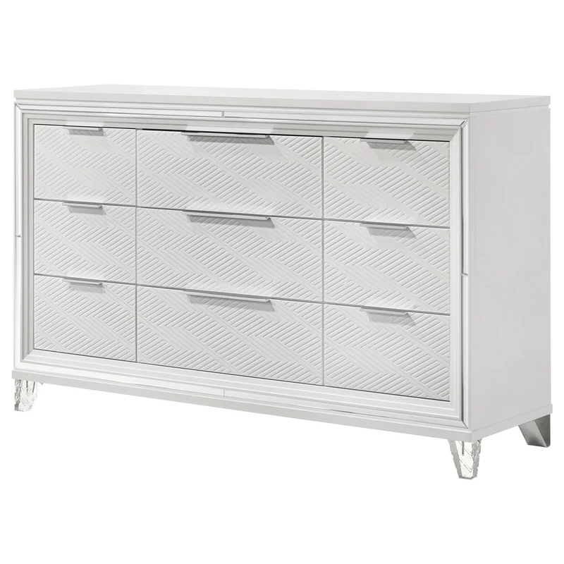 Coaster Furniture Marmore 224963 9-Drawer Dresser Cabinet - White