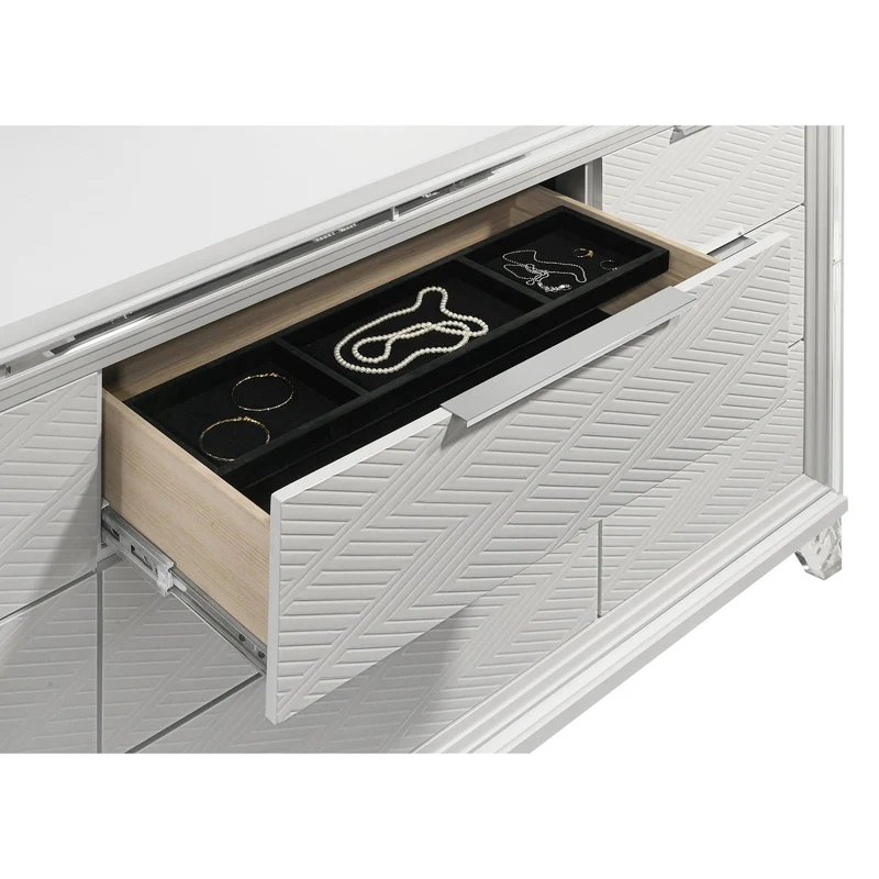 Coaster Furniture Marmore 224963 9-Drawer Dresser Cabinet - White