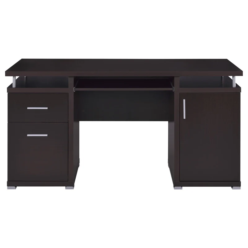 Coaster Furniture Tracy 800107 55-inch 2-Drawer Office Computer Desk - Cappuccino