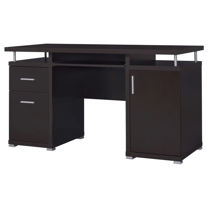 Coaster Furniture Tracy 800107 55-inch 2-Drawer Office Computer Desk - Cappuccino
