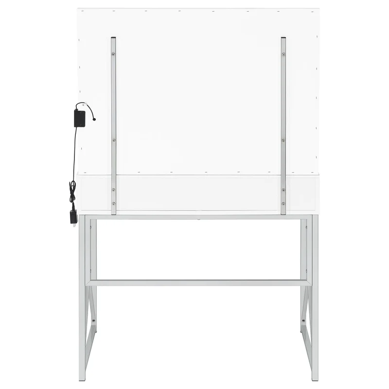 Coaster Furniture Eliza 936164 Vanity Set with Lighting & Stool - White and Chrome
