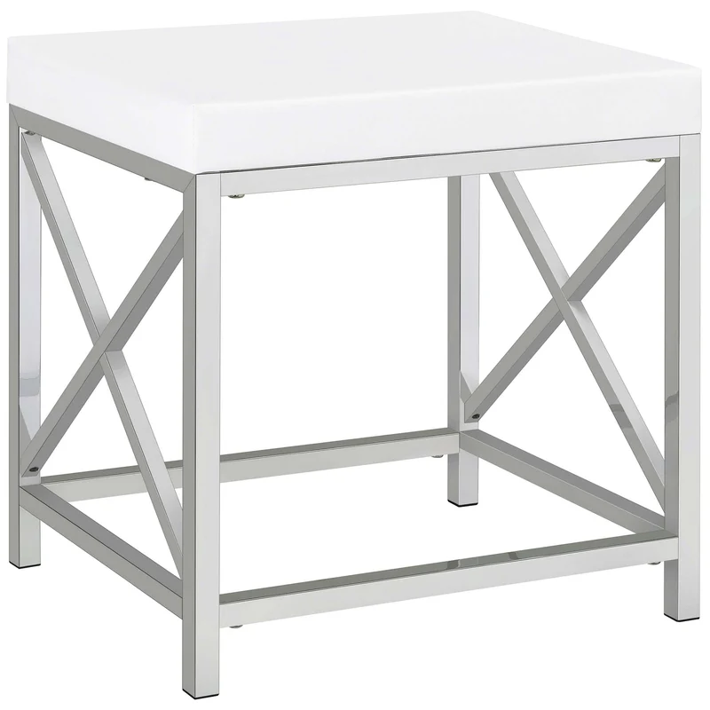 Coaster Furniture Eliza 936164 Vanity Set with Lighting & Stool - White and Chrome