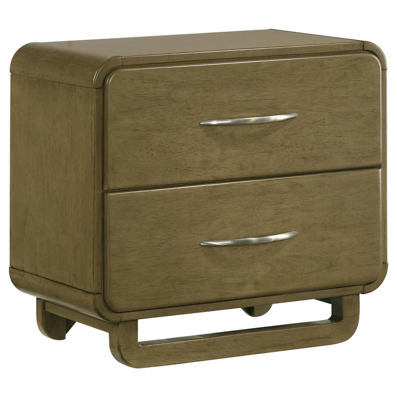 Coaster Furniture Amsbury 224272 2-Drawer Nightstand Bedside Table - Nutmeg