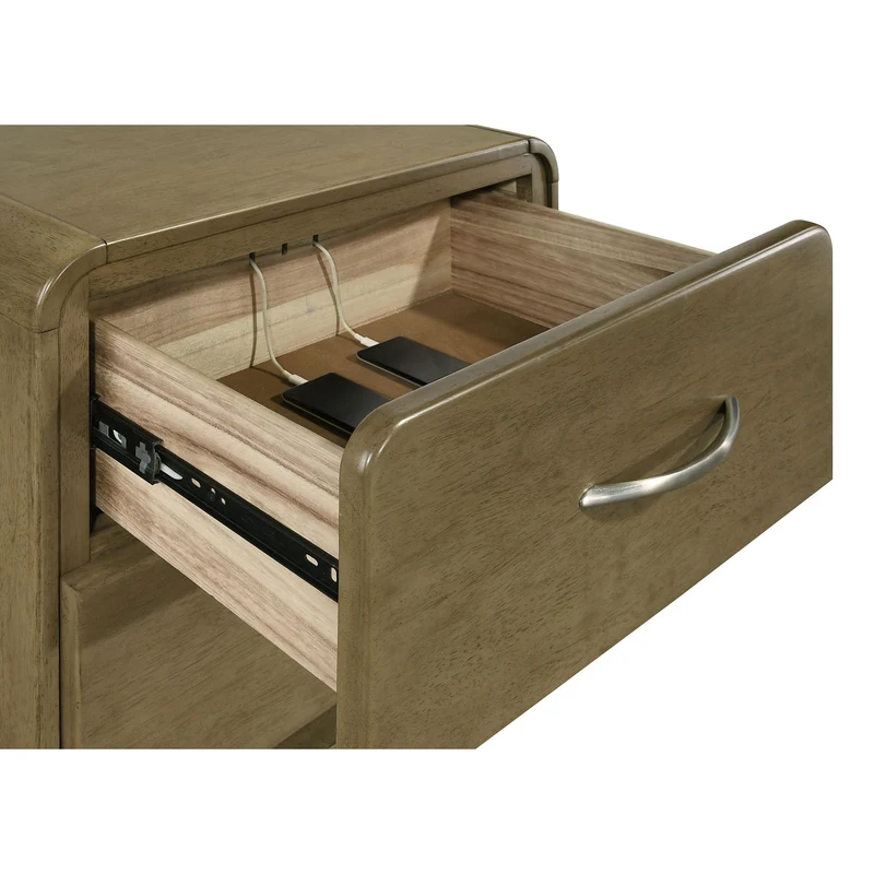 Coaster Furniture Amsbury 224272 2-Drawer Nightstand Bedside Table - Nutmeg