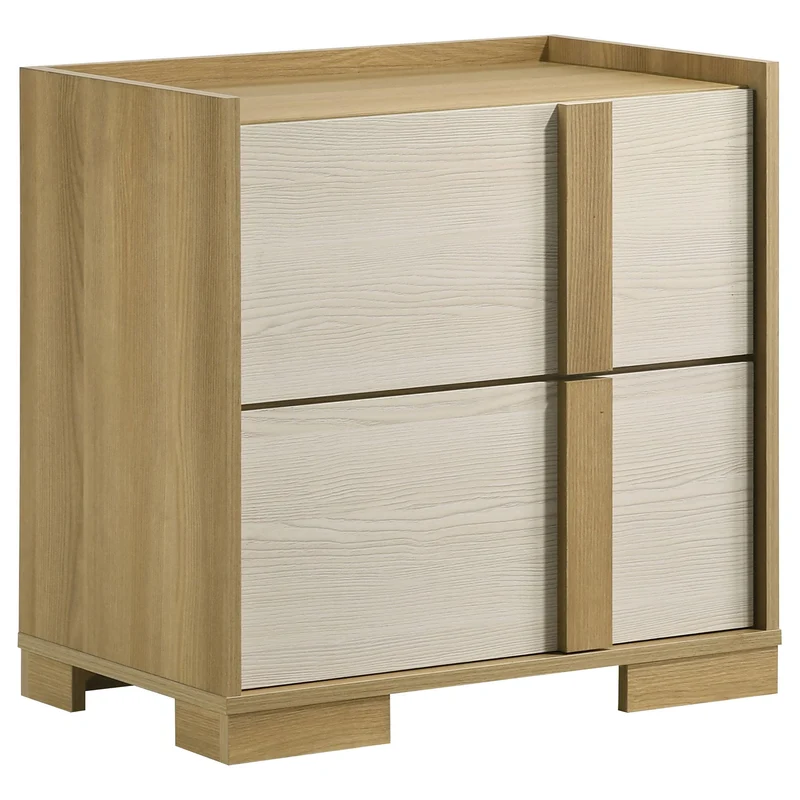 Coaster Furniture Hyland 215652 2-Drawer Nightstand Bedside Table - Natural