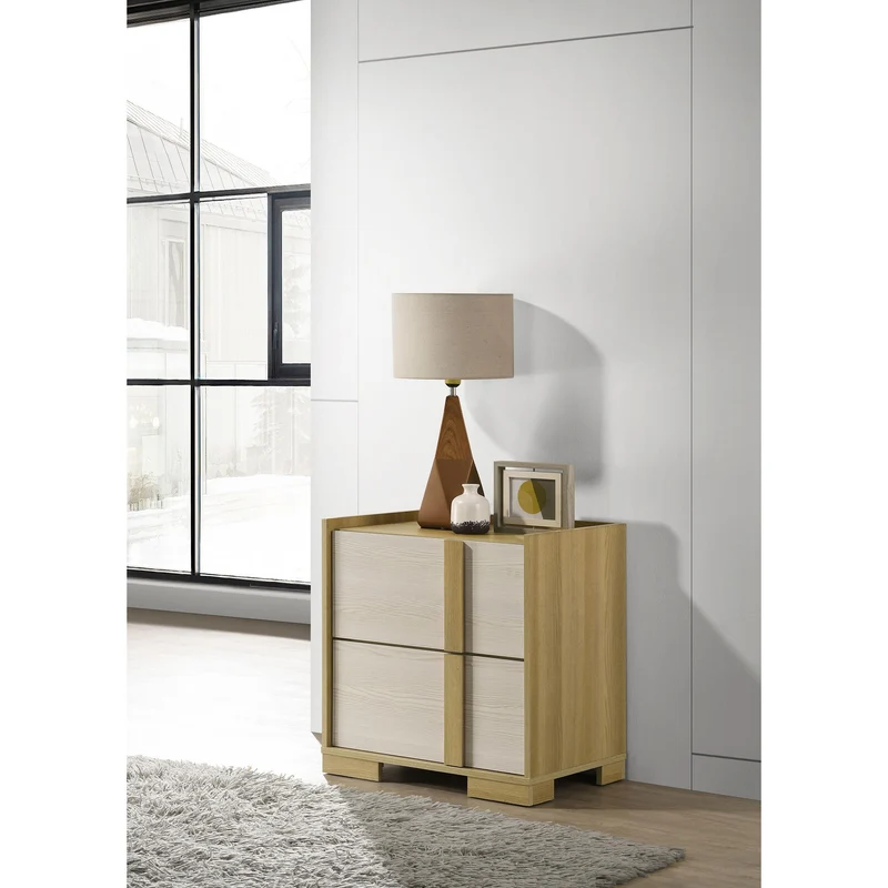 Coaster Furniture Hyland 215652 2-Drawer Nightstand Bedside Table - Natural