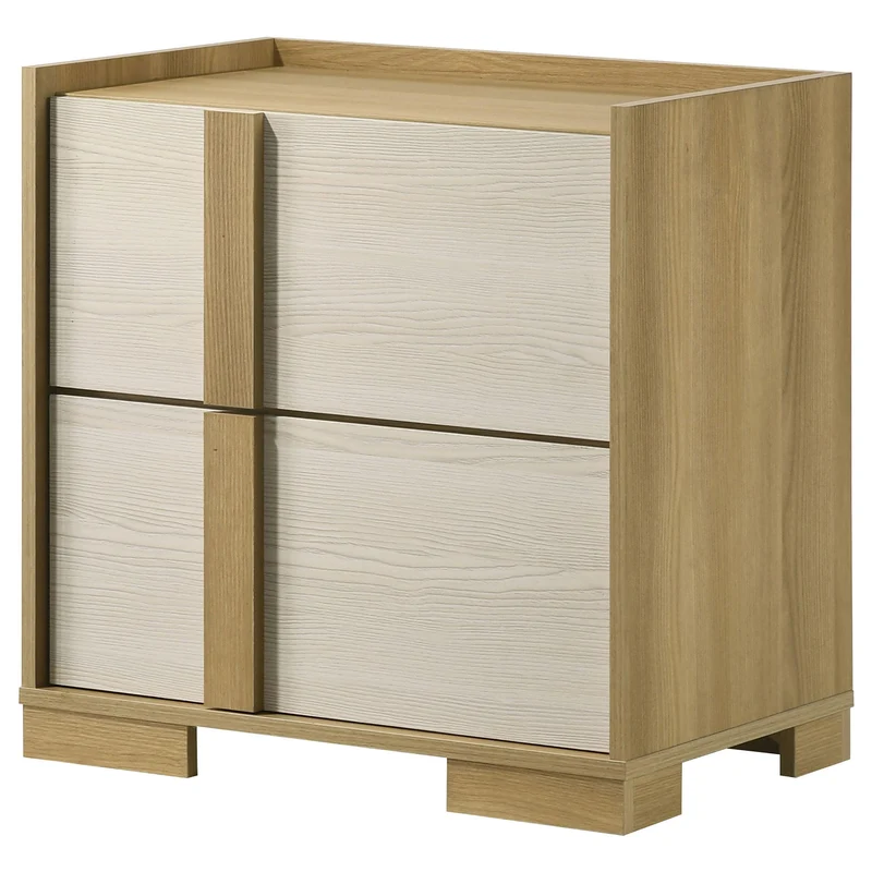 Coaster Furniture Hyland 215652 2-Drawer Nightstand Bedside Table - Natural