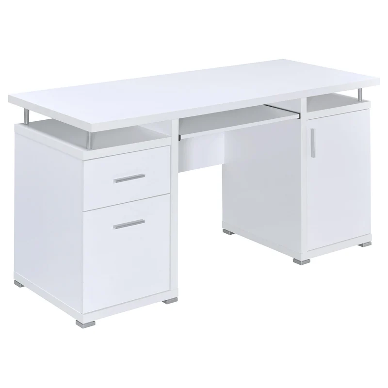 Coaster Furniture Tracy 800108 55-inch 2-Drawer Office Computer Desk - White