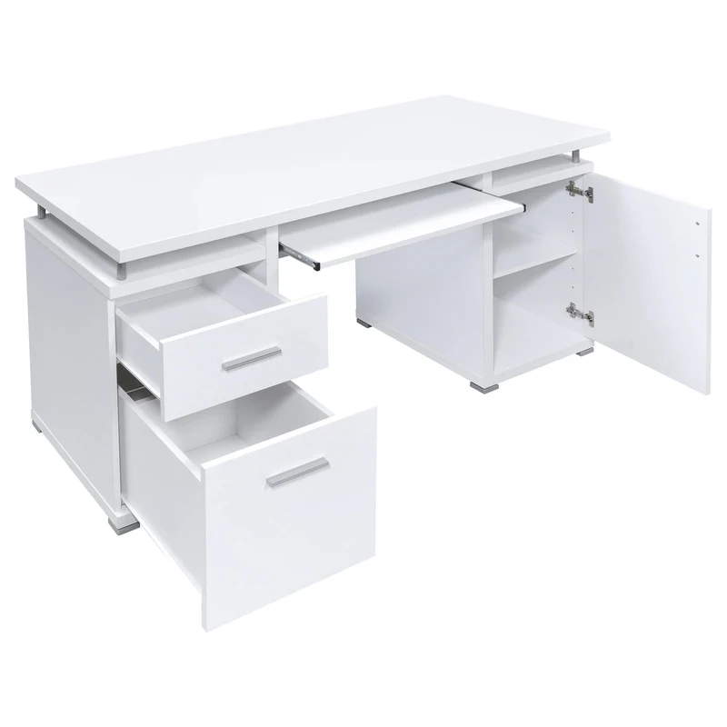 Coaster Furniture Tracy 800108 55-inch 2-Drawer Office Computer Desk - White