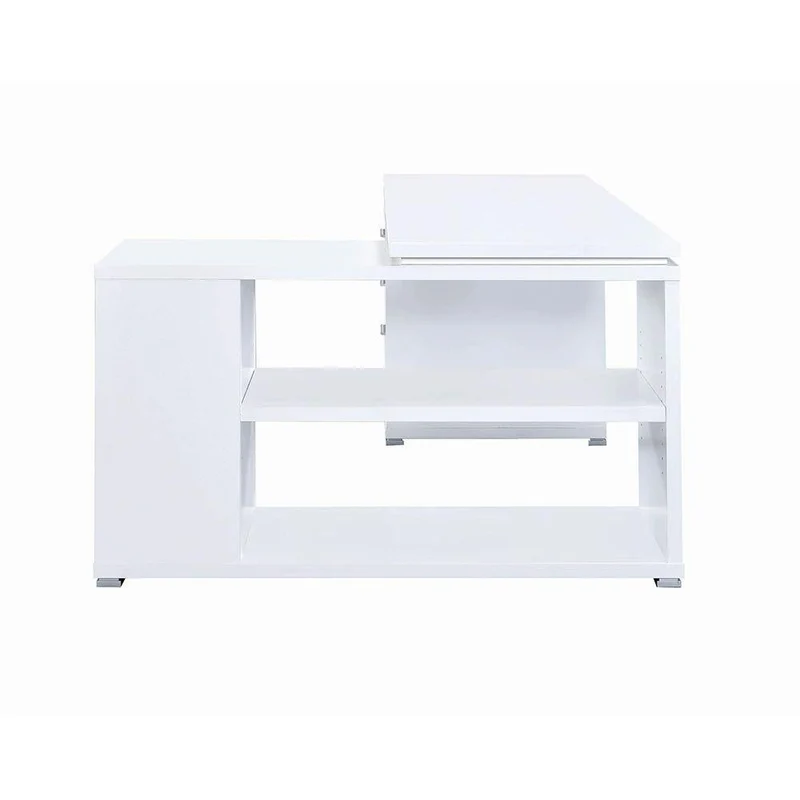 Coaster Furniture Yvette 800516 60-inch 3-Drawer L-Shape Computer Desk - White