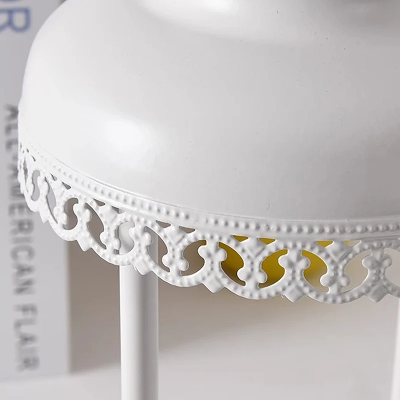 Contemporary Nordic Iron Round 1-Light Melting Wax Table Lamp For Bedroom