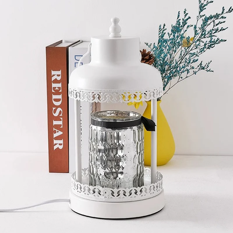 Contemporary Nordic Iron Round 1-Light Melting Wax Table Lamp For Bedroom