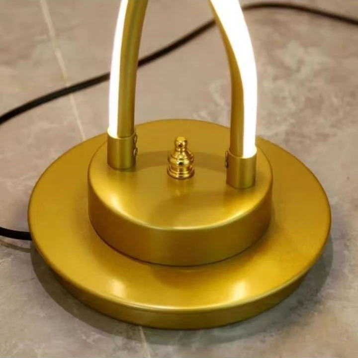Contemporary Creative Aluminum, Carbon Steel & Silicone Spiral LED Standing Floor Lamp for Bedroom and Living Room