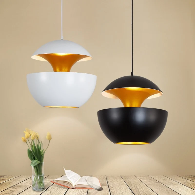 Contemporary Scandinavian Globe Aluminum 1-Light Pendant Light For Living Room