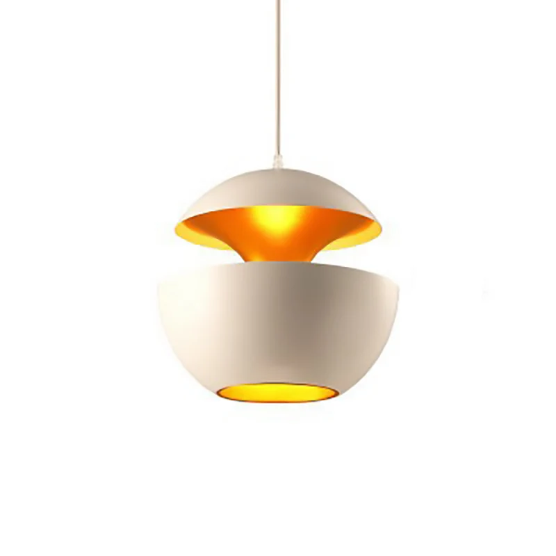 Contemporary Scandinavian Globe Aluminum 1-Light Pendant Light For Living Room