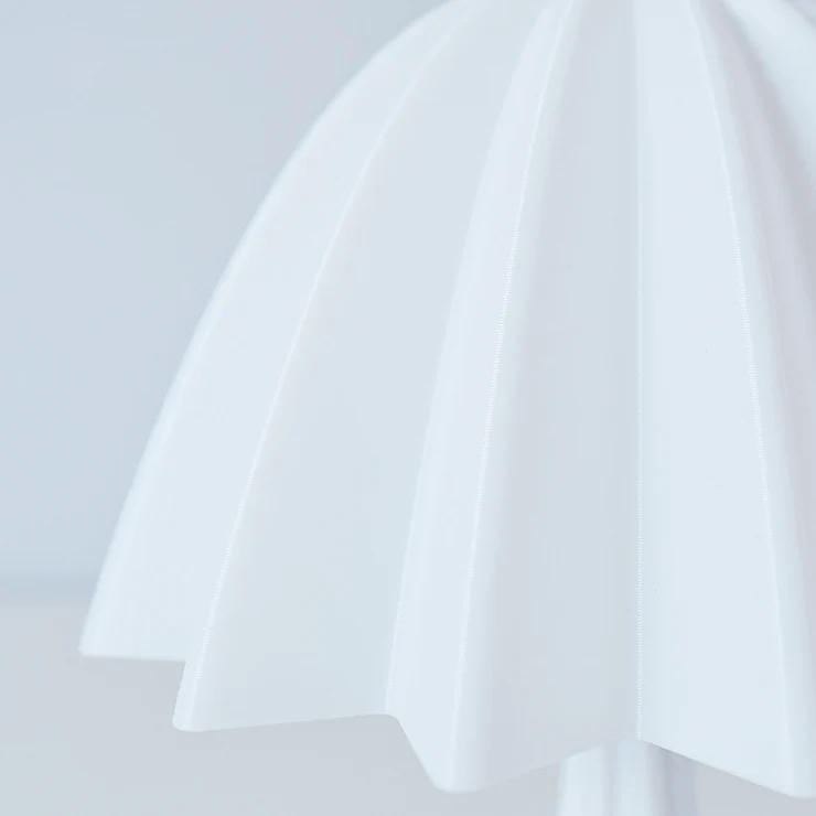 Contemporary Nordic USB Rechargeable Iron & PLA Umbrella Pleated LED Table Lamp For Bedroom