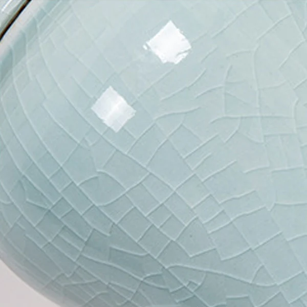 Traditional Chinese Ceramic Copper Fabric Column 1-Light Standing Floor Lamp For Living Room And Bedroom