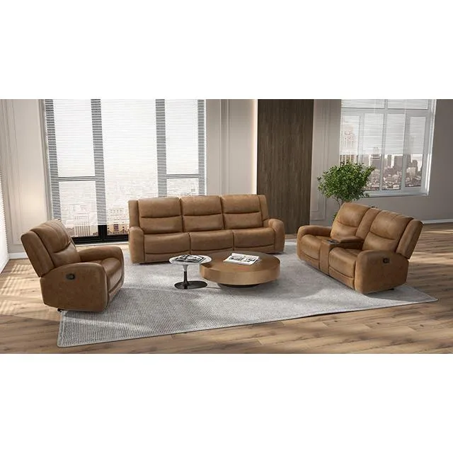 Furniture of America Leolinus CM9989BR-SF-M Manual Recliner Sofa