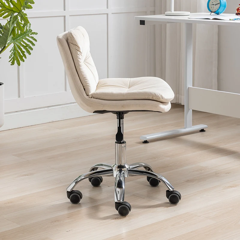 Modern Minimalist Velvet Steel Sponge Square Liftable Swivel Desk Chair For Home Office
