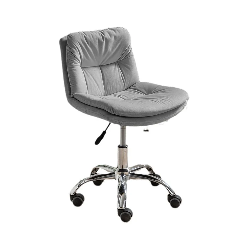 Modern Minimalist Velvet Steel Sponge Square Liftable Swivel Desk Chair For Home Office