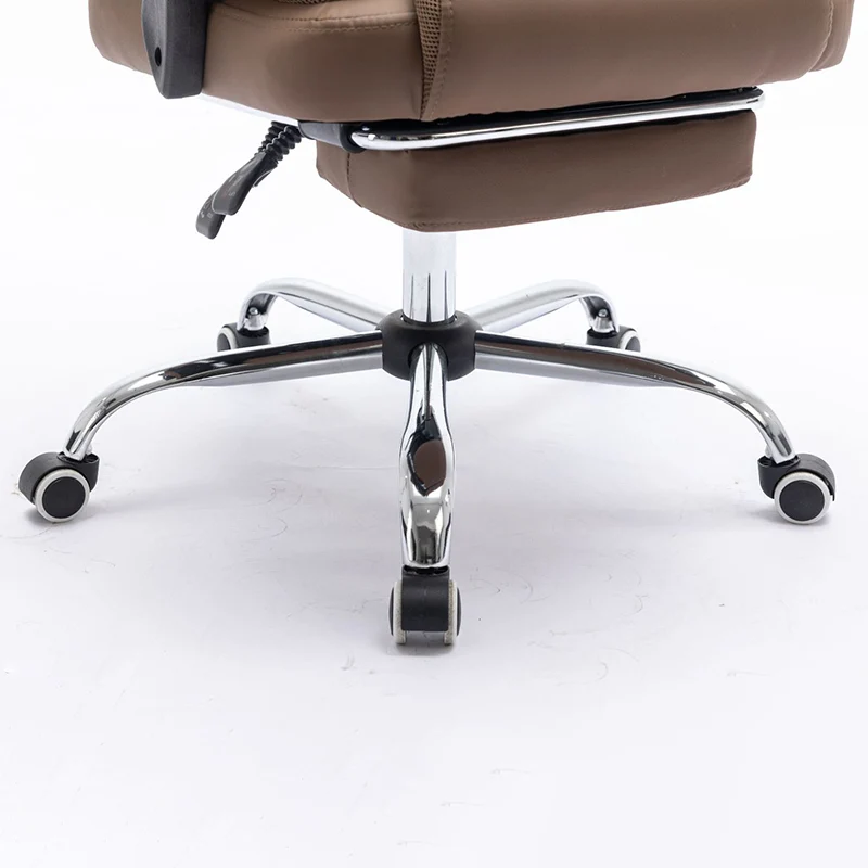 Contemporary Simplicity Faux Leather Steel Cotton Sponge Rectangular Desk Chair Backrest Armrest Footrest For Home Office