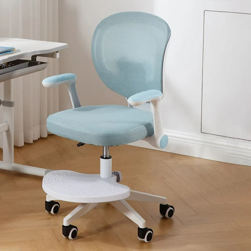 Contemporary Creative Kids Panda Square Mesh PP Nylon Hardware Latex Liftable Swivel Desk Chair Backrest Armrest Footrest For Study